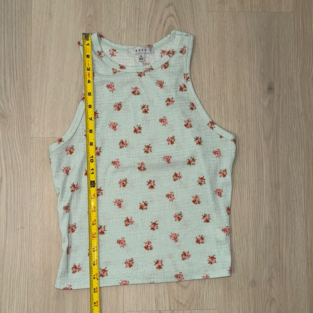 Floral Print Racerback Tank Top - Picture 2 of 3